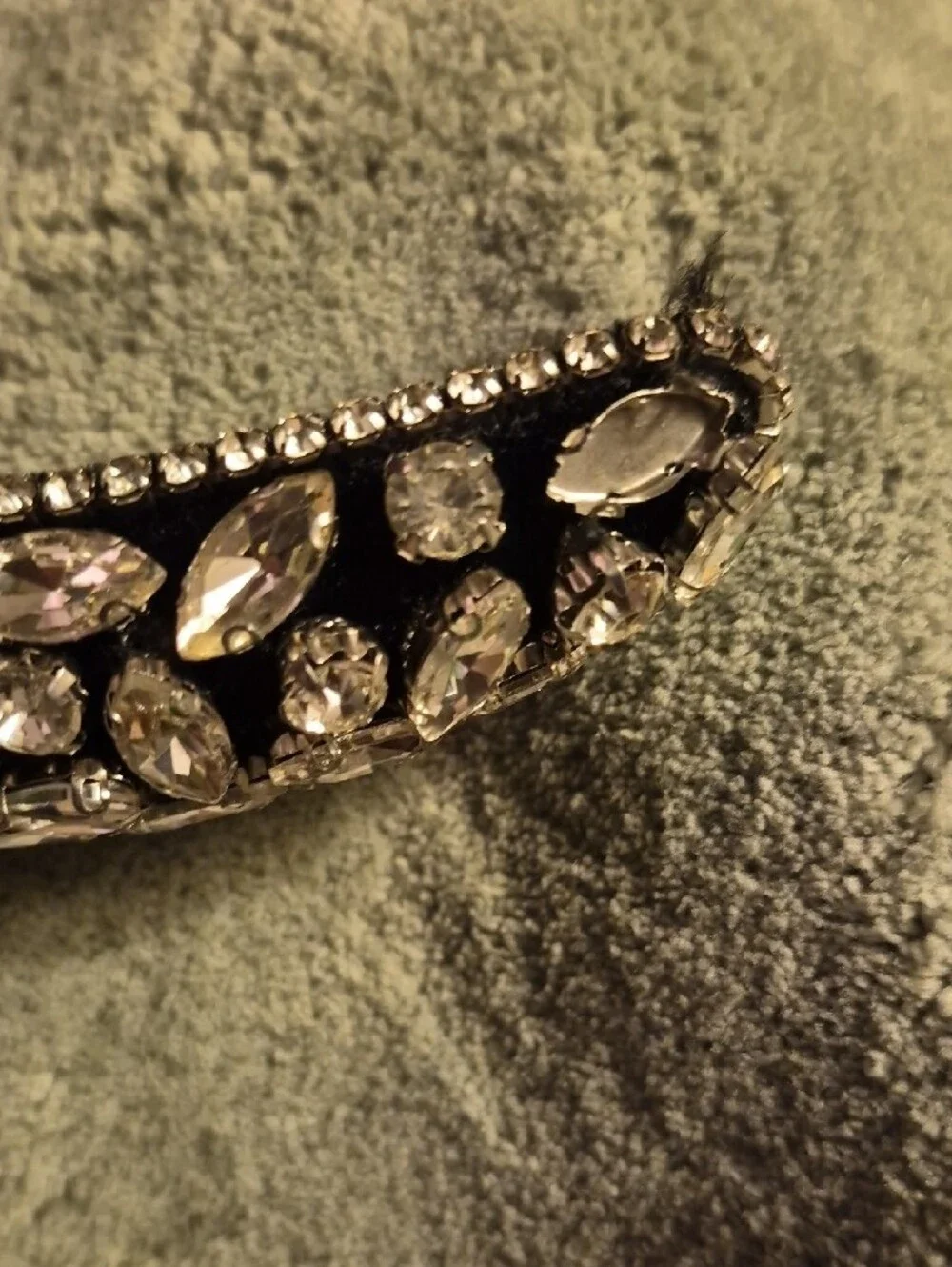 Crystal Embellished Black Headband